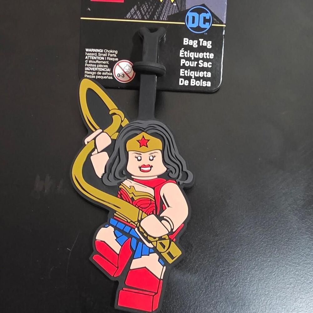 LEGO Wonder Woman rubber bag tag